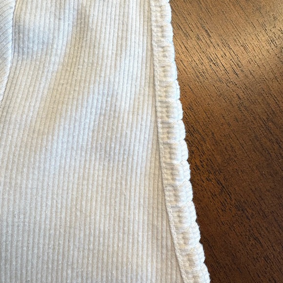 White Ribbed Women's Top - Picture 4 of 4